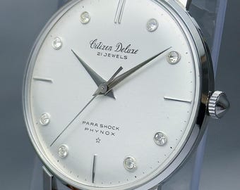 Unworn Citizen Deluxe Para Shock Phynox Crystal Indices Vintage - Etsy