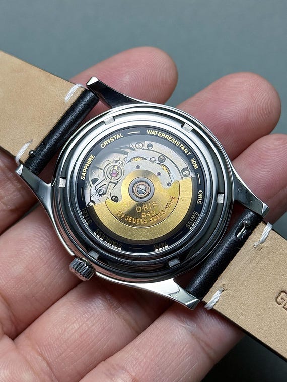 Vintage ORIS Reverse Pointer Date 37mm Small Seco… - image 10