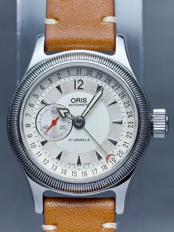 Vintage ORIS BIG Crown Reverse Pointer date Small… - image 3