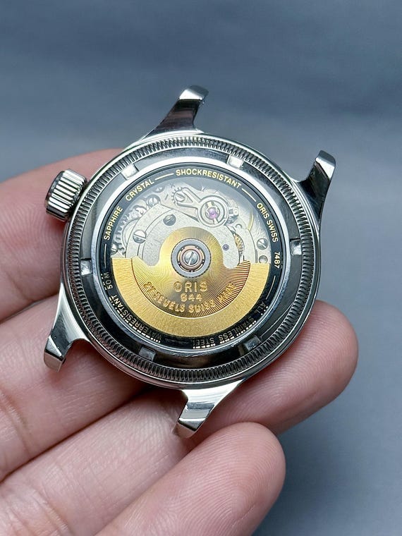 Vintage ORIS BIG Crown Reverse Pointer date Small… - image 7