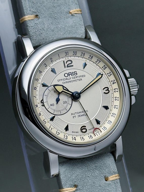 Vintage ORIS Reverse Pointer Date Small Seconds 3… - image 8