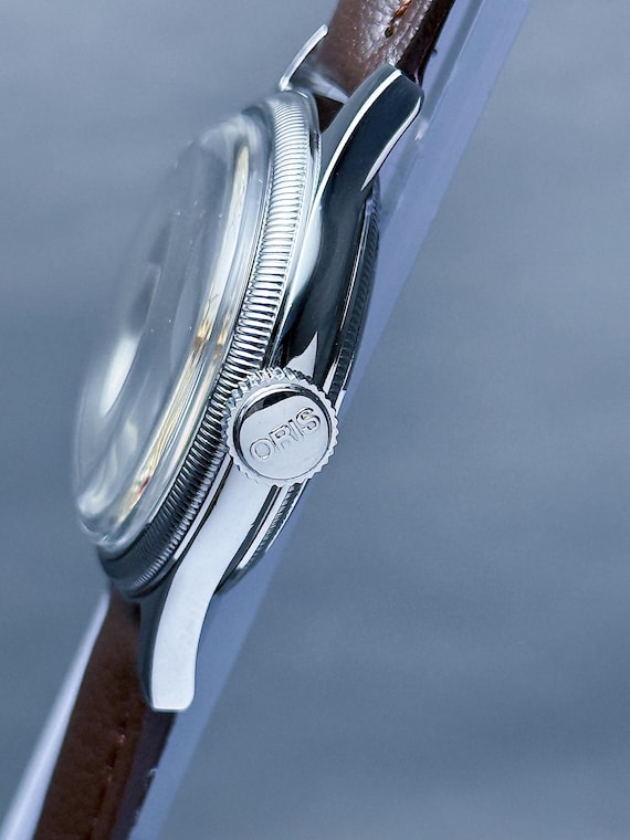 Vintage ORIS BIG Crown Reverse Pointer date Small… - image 6