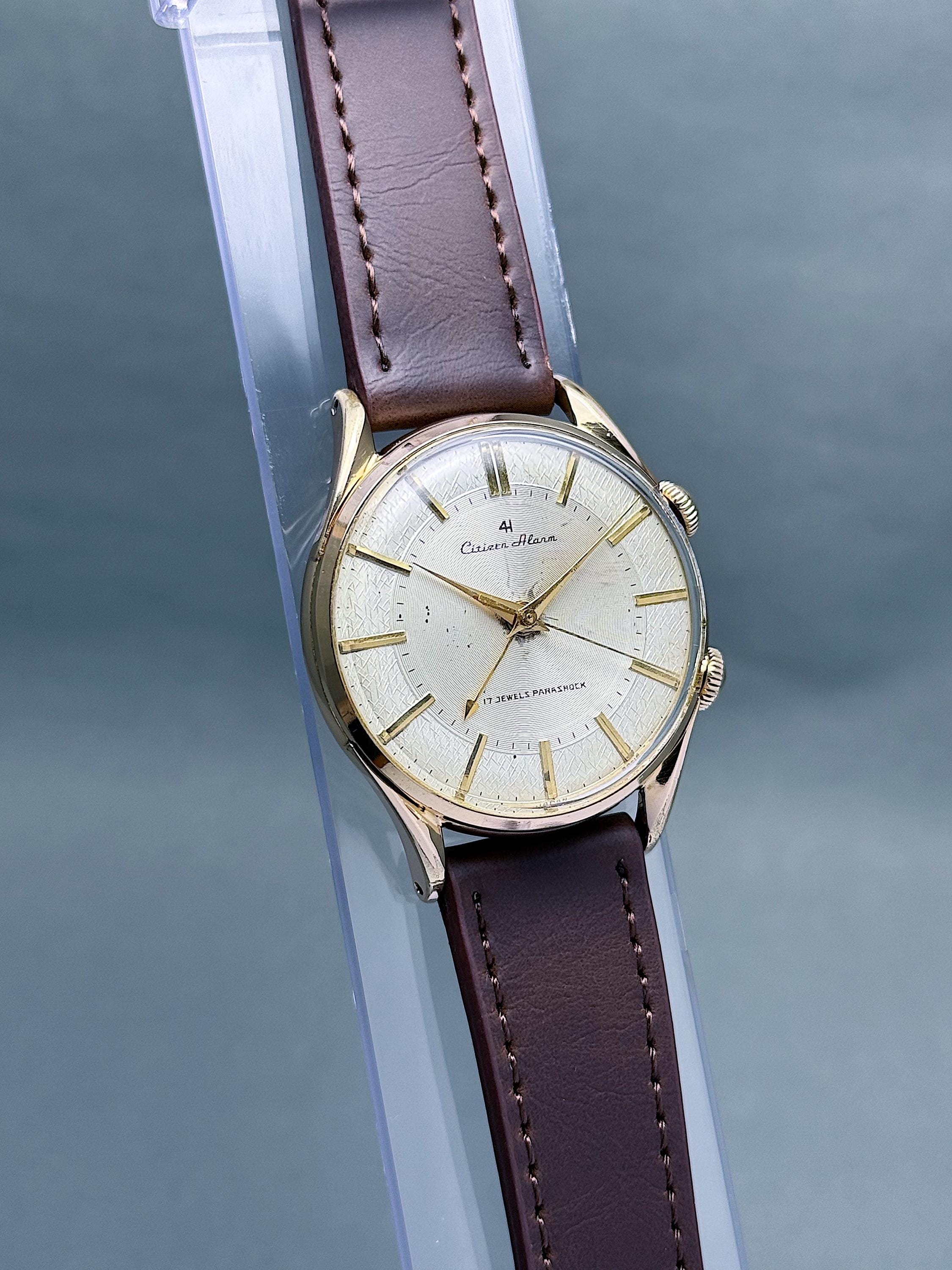【精度良好・極希少レコード溝】CITIZEN Alarm 4H シチズン傑作 Citizen Alarm 4H Para Shock Mechanical - Etsy