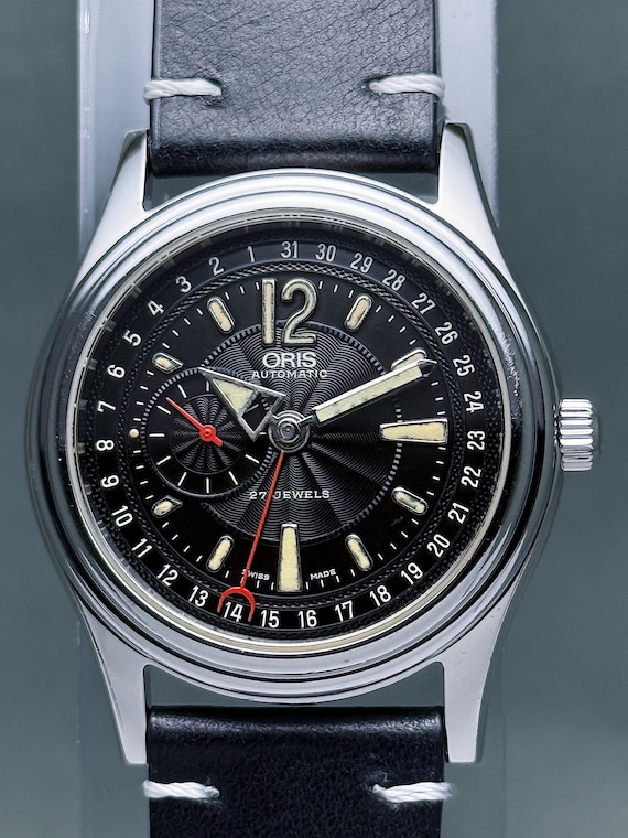 Vintage ORIS Reverse Pointer Date 37mm Small Seco… - image 6