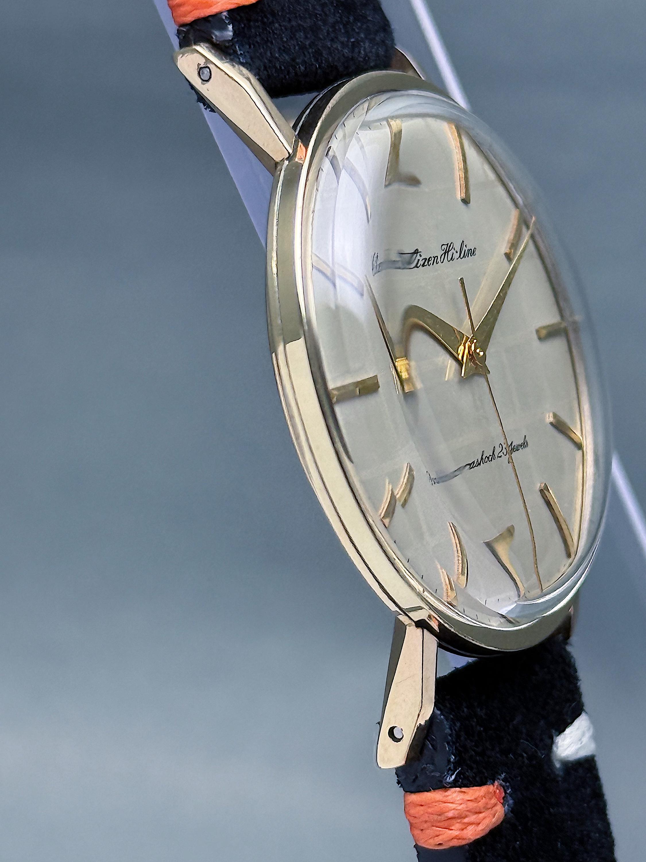 Vintage Citizen Hi-line Check Dial 14K Gold Filled - Etsy UK