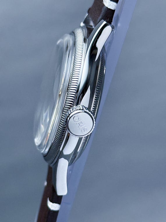 Vintage ORIS BIG Crown Reverse Pointer date Small… - image 7