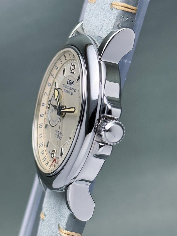 Vintage ORIS Reverse Pointer Date Small Seconds 3… - image 9