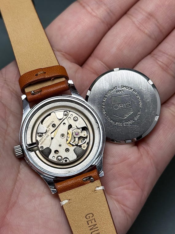 Vintage ORIS pointer date small seconds white dia… - image 13