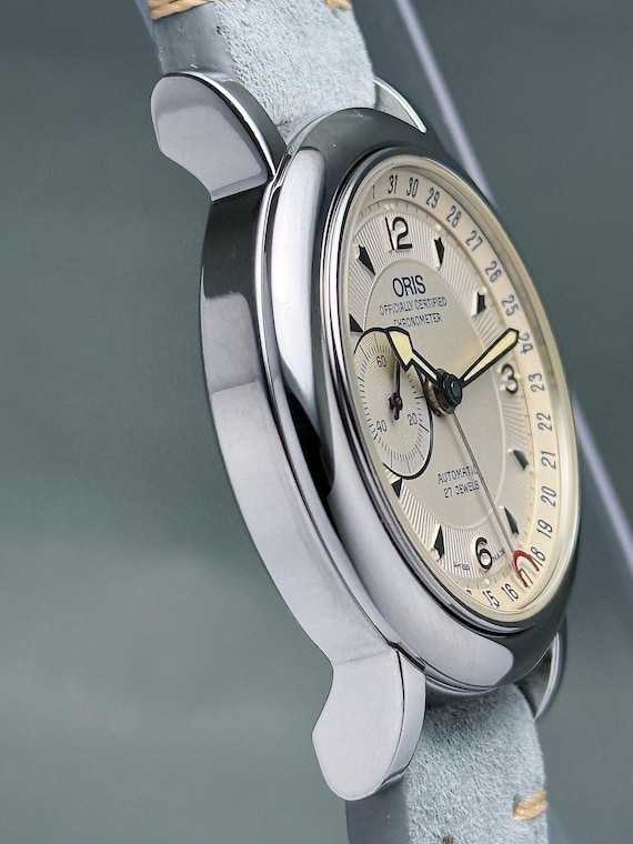 Vintage ORIS Reverse Pointer Date Small Seconds 3… - image 10