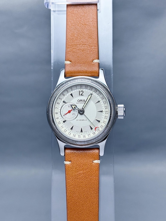 Vintage ORIS BIG Crown Reverse Pointer date Small… - image 1