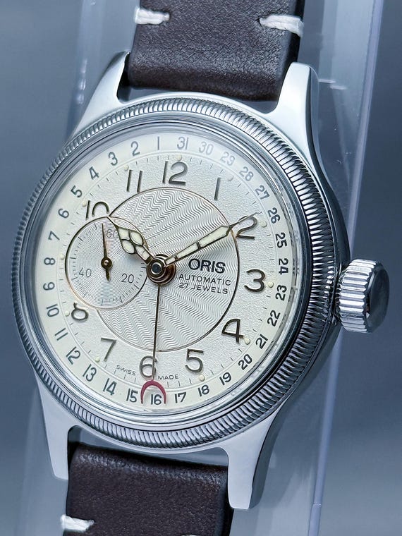 Vintage ORIS BIG Crown Reverse Pointer date Small… - image 4