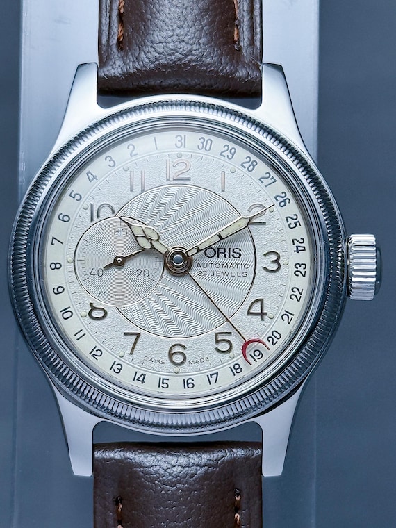 Vintage ORIS BIG Crown Reverse Pointer date Small… - image 4