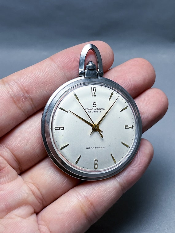 Vintage seiko pocket watch hotsell