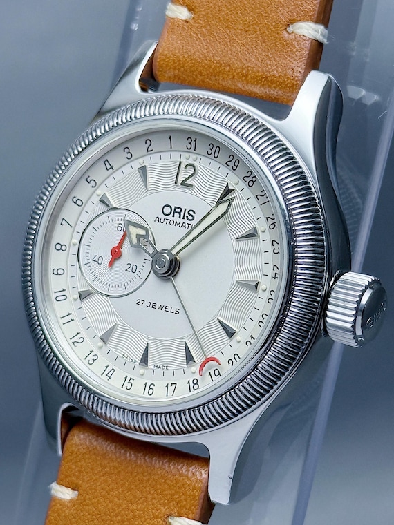 Vintage ORIS BIG Crown Reverse Pointer date Small… - image 2