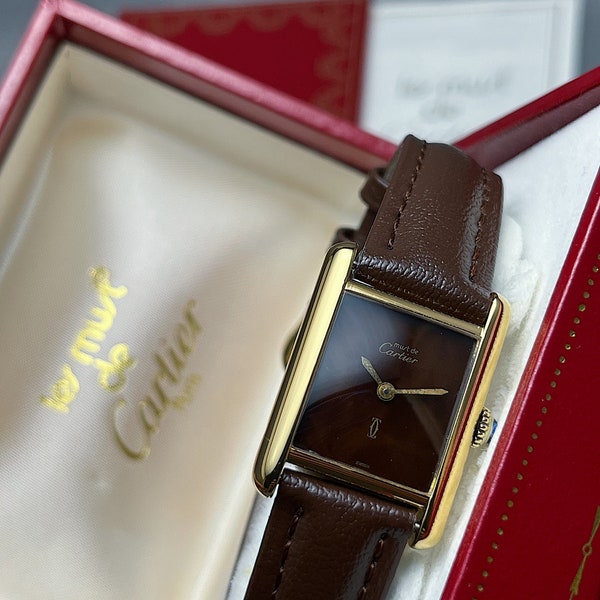 Vintage Cartier Must de Tank w/t Boxes