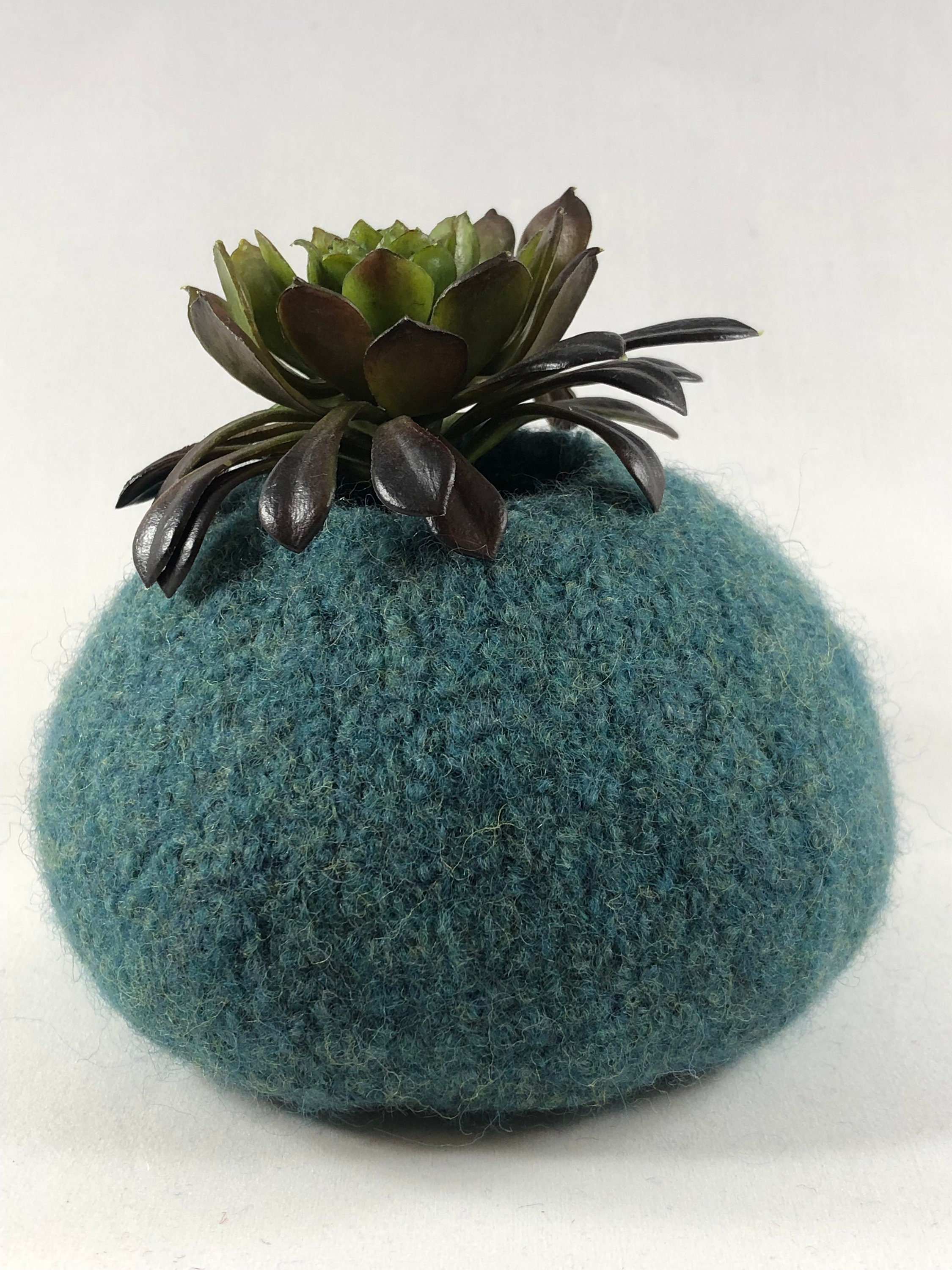 Felted Wool Vase Succulent Planter Modern Planter Air Etsy