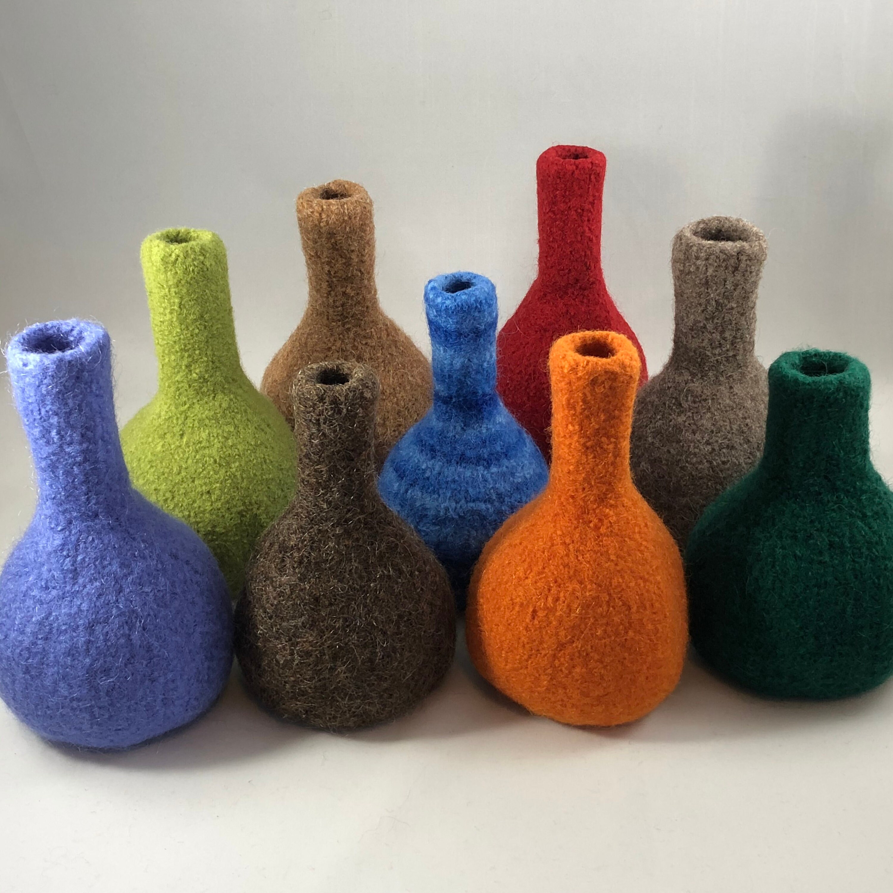 Felted Wool Vase Bulb Shaped Vase Modern Decor Etsy