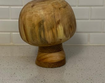 Scultura di fungo in legno - decorazione per la casa
