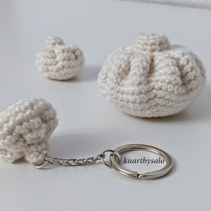 Mini Khinkali crochet toy, khinkluka keychain, Georgian Food, Cuisine toy, Dumpling  amigurumi, small gift , hinkali amigurumi, kartuli doll