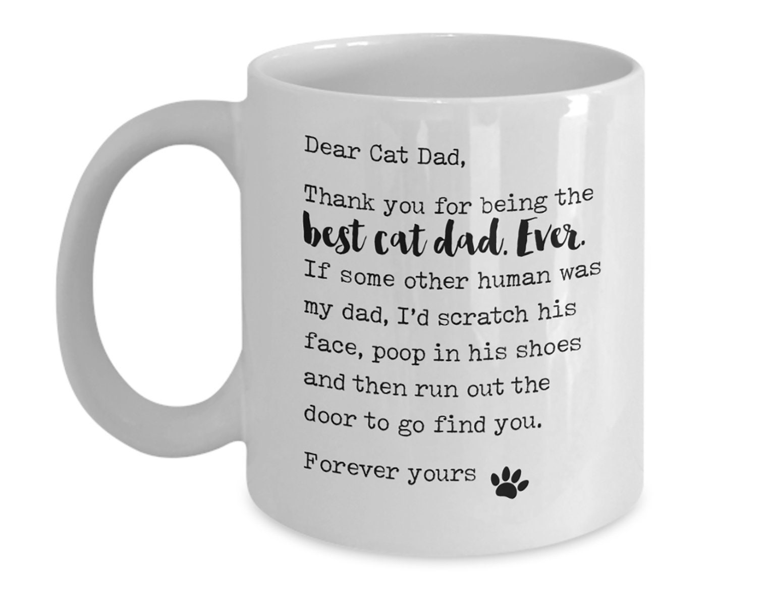 Dear Cat Dad BEST CATDAD EVEr Letter from Cat Cat Lover Gift Etsy
