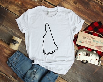 New Hampshire Shirt | Home State Shirt | Birthday Gift Shirt --- Unisex T Shirt -T Shirts -Womens-Youth-Long Sleeve-V Neck-Mens-Plus Size