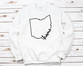 Ohio Hooded/Crew Sweatshirt | Home State Hoodie | Unisex Crewneck | Youth Hoodie | Adult Plus Size