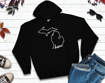 Michigan Hooded/Crew Sweatshirt | Home State Hoodie | Unisex Crewneck | Youth Hoodie | Adult Plus Size