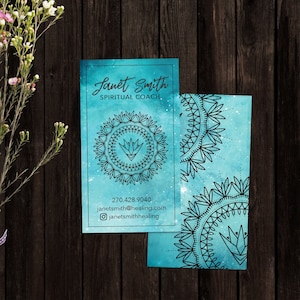 Visitekaartje, Visitekaartje, Spiritueel, metafysisch, Mandala, Chakra, Coach, Genezer, sjamaan, massage, New age, spa