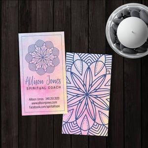 Visitekaartje, spiritueel, metafysisch, mandala, chakra, mandala, coach, genezer, kosmische heilige geometrie sjamaan, massage new age, spa