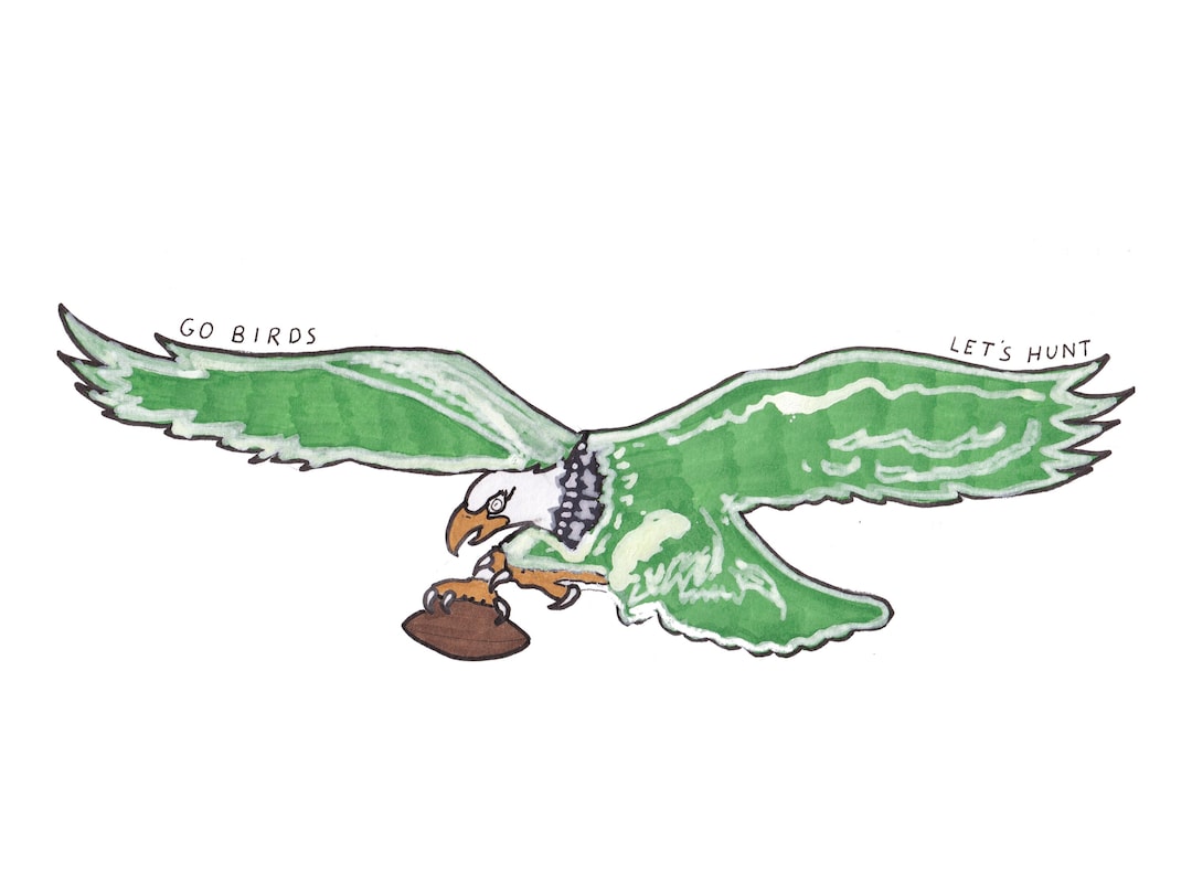 Hand-drawn Philadelphia Eagles Logo (original Mixed-media Illustration ...