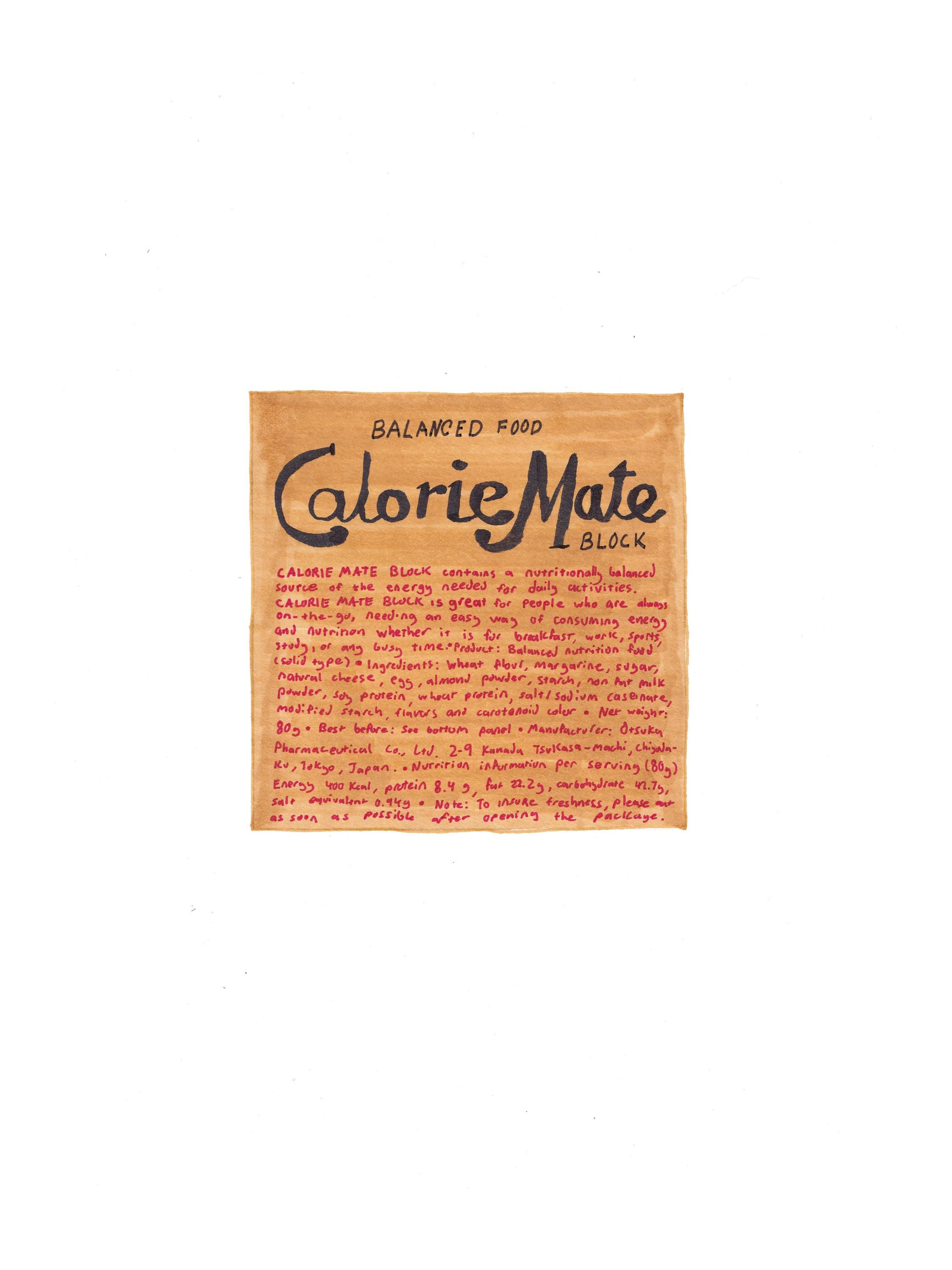 Hand-drawn Japanese Calorie-mate Block (open Edition Print of