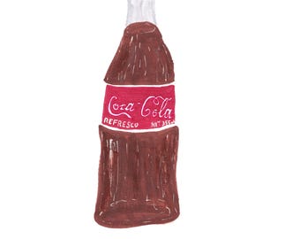 Hand-Drawn Mexican Coke (Open Edition Print of an Original Mixed-Media Illustration by Todd Cooke)
