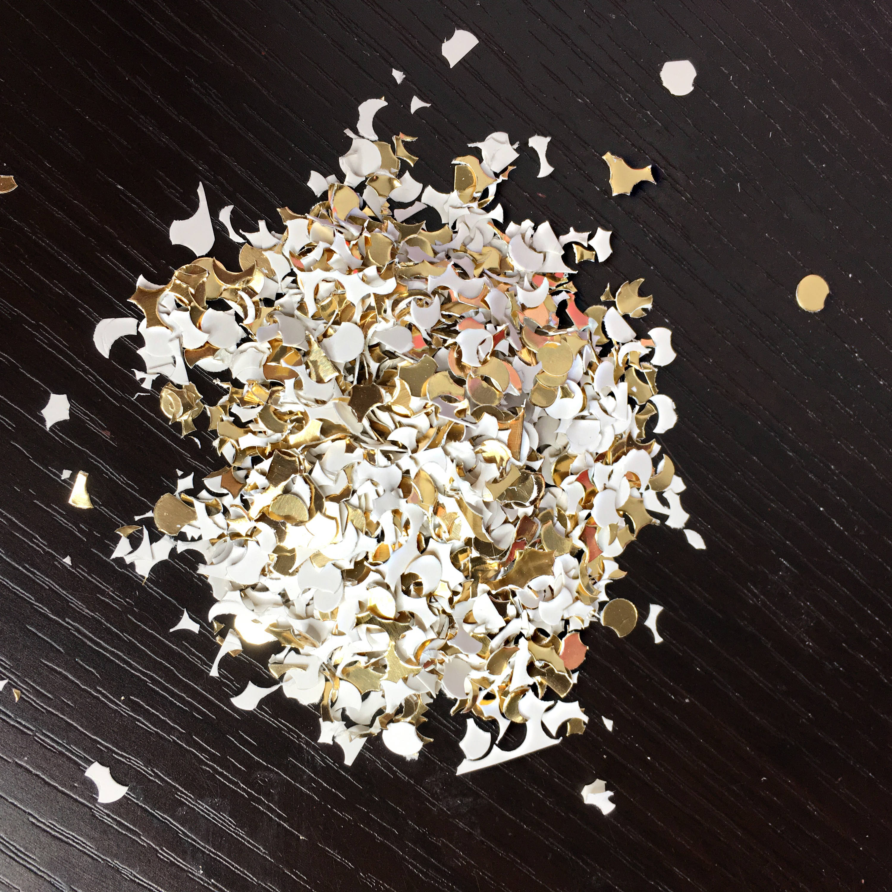 Gold and White Mixed Confetti Etsy