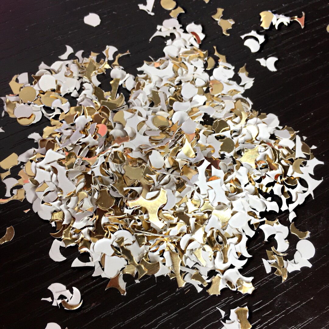 Gold and White Mixed Confetti Etsy