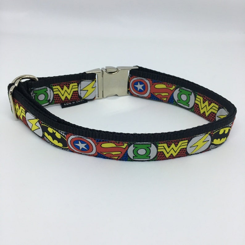 Superheroes Marvel Dog Collar Etsy