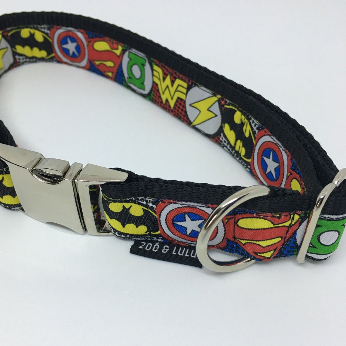 Superheroes Marvel Dog Collar Etsy
