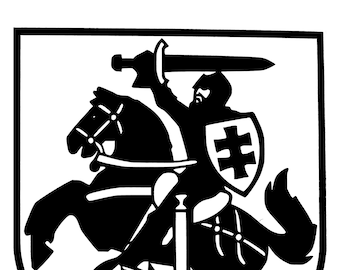 Litauischer Wappenaufkleber Detailliertes Vytis Litauen Lietuva