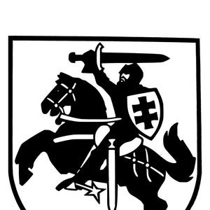 Lithuanian Coat of Arms Decal Detailed Vytis Lithuanian Lietuva