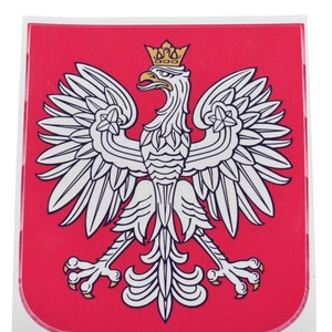 POLAND COAT Of ARMS Sticker - Car Sticker - Bumper Sticker