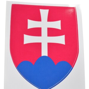 Slovakian Coat of Arms Sticker: Car Bumper Decal