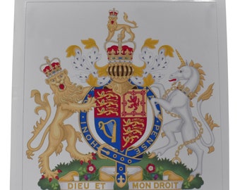 England Coat of Arms Sticker: United Kingdom Pride - 3&quot; Square (Set of 2)