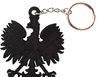 Polnischer Adler Schlüsselanhänger - Mittelgroß - 3D gedruckter Schlüsselanhänger - Reißverschluss Anhänger - Kinder Gastgeschenke - Zurück zu Schulbedarf - Handtasche Anhänger