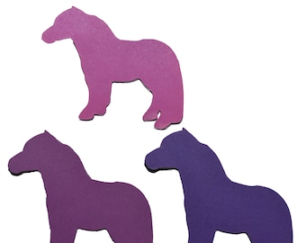 Laminated Construction Paper Horses Tri-Color 3 Pack
