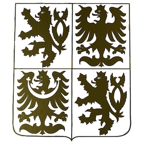Etiqueta engomada del escudo de armas de la República Checa Checo