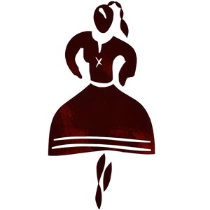 Goralka Female Polish Highlander Decal Sticker Polska Poland Podhale Zakopane Red Chrome