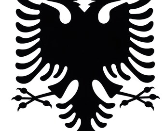 Albanian Coat of Arms Decal Sticker Albania Eagle Red 