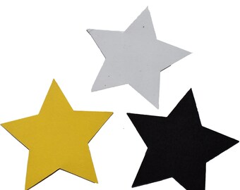 Laminated Construction Paper Stars Tri-Color 3 Pack
