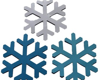 Laminated Construction Paper Snowflakes Tri-Color 3 Pack
