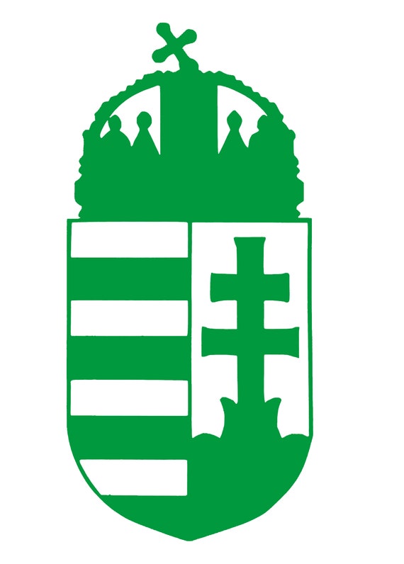 Hungarian Coat Of Arms Sticker Decal - Self Adhesive Vinyl - Weatherproof - Made In