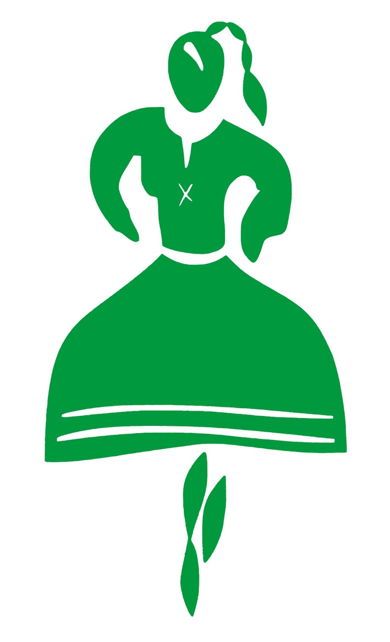 Goralka Female Polish Highlander Decal Sticker Polska Poland Podhale Zakopane Green